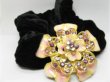 1Pc Chic Designer Hair Clips,Rhinestone Floral Clip
