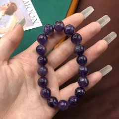 1Pc Healing Natural Amethyst Crystal Bead Bracelet 12mm (image for) 1Pc Healing Natural Amethyst Crystal Bead Bracelet 12mm