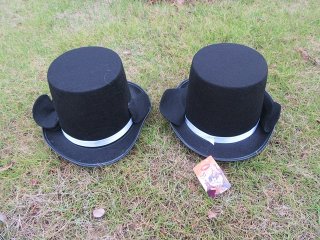 6Pcs Black Magician Hat Pretend Play Head Wear Costume Party