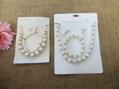 (image for) 6Sets 3in1 Necklace Earring Bracelet Simulate Pearl Jewellery