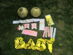 1Set It's a Girl Baby Shower Letter Banner w/Lantern Party Decor 1Set It's a Girl Baby Shower Letter Banner w/Lantern Party Decor