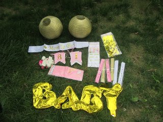 1Set It's a Girl Baby Shower Letter Banner w/Lantern Party Decor (image for) 1Set It's a Girl Baby Shower Letter Banner w/Lantern Party Decor