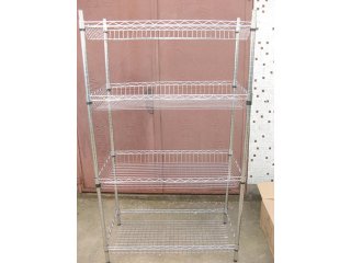 1X Adjustable 4 Tier Wire Shelving Storage Shelf 89.5x45x157