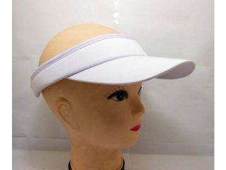 5Pcs Promotional White Cotton Clip On Sports Visor
