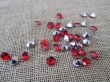 (image for) 320Pcs Diamond Confetti 10mm Wedding Party Table Scatter - Red