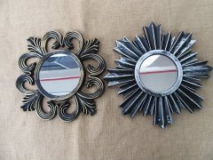24Pcs Vintage Rustic Style Mirror Wall Hanging Home D?cor Assort 24Pcs Vintage Rustic Style Mirror Wall Hanging Home D?cor Assort