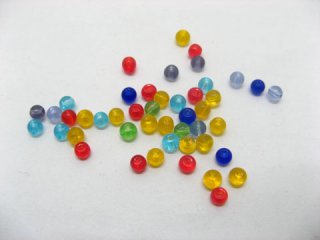 1000gram 4mm Round Plastic Beads Mixed Color