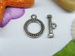 50sets Metal Circle Toggle Clasp yw-ac-tc34 (image for) 50sets Metal Circle Toggle Clasp yw-ac-tc34