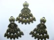 100 Bronze 14 Skulls Pendants Jewellery Finding (image for) 100 Bronze 14 Skulls Pendants Jewellery Finding