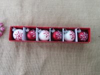 30Pcs Red White Xmas Tree Ball Bauble Hanging Home Party Ornamen