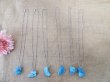6Pc Ball Chain Necklaces w/Turquoise Irregular Stone Pendant