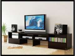 (image for) 1X Black Lowline TV Stand Entertainment Unit Cabinet Drawer