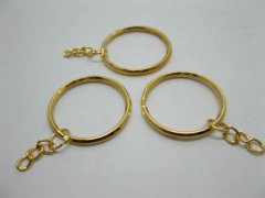 (image for) 80 Golden Metal Key Rings with Chain Finding kr-a31