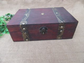 1Pc Large Size Wooden Jewelry Box Gift Box Chest Box 23x16x7.5cm