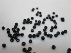 (image for) 1Bag X 134000Pcs Opaque Glass Seed Beads 1.5mm Black