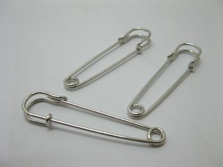 100Pcs Brooch Pin Finding Jewelry Accessories 74x13mm (image for) 100Pcs Brooch Pin Finding Jewelry Accessories 74x13mm