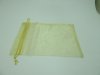 98 Yellow Drawstring Jewelry Gift Pouches 18x13cm