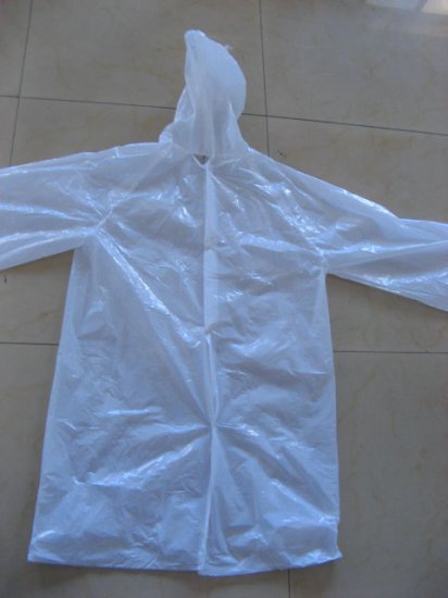 50Pcs White Disposable Raincoats - Click Image to Close