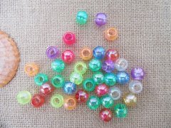 (image for) 12Sheet x 150Pcs Colorful Plastic Barrel Pony Beads Dreadlock