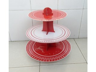 12X Festive 3-Tier Paper Cupcake Stand Wedding Party Display