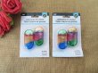 (image for) 6Sheets x 2Pcs Multicolored Sharpeners & Erasers Fun Stationery 