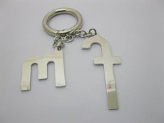 (image for) 10Pcs Sliver Key Ring Key Chain Father & Mother Symbol