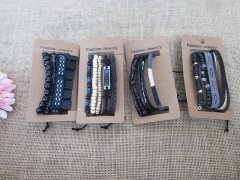 6Sheets Unisex Bracelet Wristband Fashion Jewellery Assorted