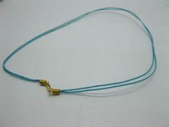 95 Blue 2-String Waxen Strings For Necklace Golden Clasp 95 Blue 2-String Waxen Strings For Necklace Golden Clasp