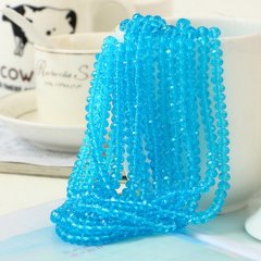10Strand x 68Pcs Skyblue Faceted crystal Beads 8mm
