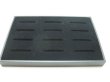 1Pc New Black Velvet Bangle Display Case-12 Compartment (image for) 1Pc New Black Velvet Bangle Display Case-12 Compartment