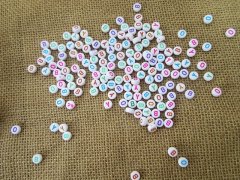 (image for) 250G Colorful Flat Round Alphabet Letter Beads DIY Jewellery
