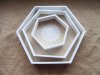 1Set 3in1 Hexagon Plates Cake Bread Dessert Serving Display Tray 1Set 3in1 Hexagon Plates Cake Bread Dessert Serving Display Tray