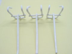 (image for) 50 Milk White Cargo Net Mesh Hooks 15cm