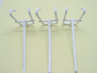 50 Milk White Cargo Net Mesh Hooks 15cm
