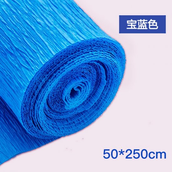 5Rolls Loyal Blue Single-Ply Crepe Paper Arts & Craft - Click Image to Close