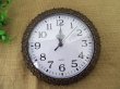 (image for) 2Pcs Vintage White Clock Face with Movement Plain Number Inside