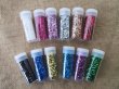 (image for) 12Pcs x 10g Glitter Shakers Multi Glitter for DIY Scrapbook Maki