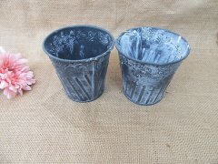 (image for) 5Pcs Shabby Design Metal Flower Pot Flower Basket Bucket