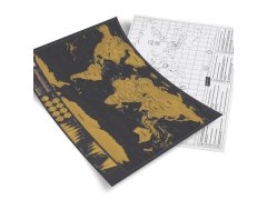 (image for) 4X The World Map Golden Foil Engraving Art Home Decor