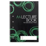 8Pcs A4 Lecture Book Notebook 160 Perforated Pages - Green