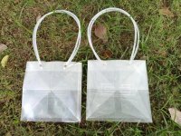10Pcs Clear Retail Square Gift Bag Shopping Bag 17x17x17cm