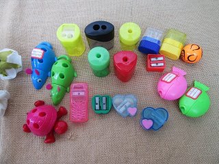 20Pcs Cute Pencil Sharpener Stationery Supplies Assorted