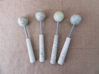 4X Body Massage Stone Ball Spring Knock Back Hammer (image for) 4X Body Massage Stone Ball Spring Knock Back Hammer
