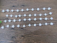50String White Simulate Pearl Beads Unfinished Bracelet Jewelry 50String White Simulate Pearl Beads Unfinished Bracelet Jewelry