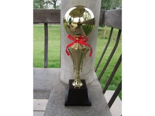 1Pc Golden Plated Trophy Cup Novelty Achievement Award 45cm High