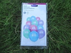 (image for) 4Packs x 12Pcs Multi Coloured Chrome Balloon Party Wedding Favor