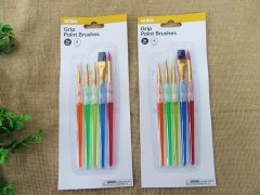 6x5Pcs Set of Paint Brushes Easy Grip Art Supplies 6x5Pcs Set of Paint Brushes Easy Grip Art Supplies