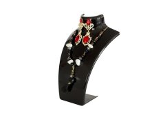 (image for) 5Pcs Black Acrylic Necklace Display Bust Stand 21cm High
