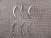 100Pcs Alloy Zinc Curved Tube Loose Spacer Bead Jewelry Finding