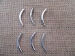 (image for) 100Pcs Alloy Zinc Curved Tube Loose Spacer Bead Jewelry Finding
